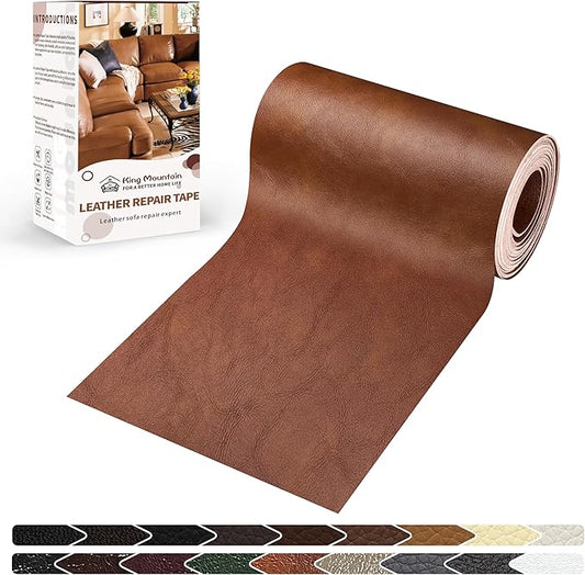 KING MOUNTAIN Leather Repair Patch, 4 x 63 Inches self Adhesive Leather Repair by ForABetterHomeLife