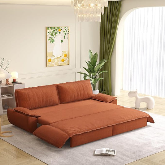 KEIKI 73.2" Pull Out Sleeper Sofa Bed Queen Size, 3-in-1 Convertible Couch by KEIKI