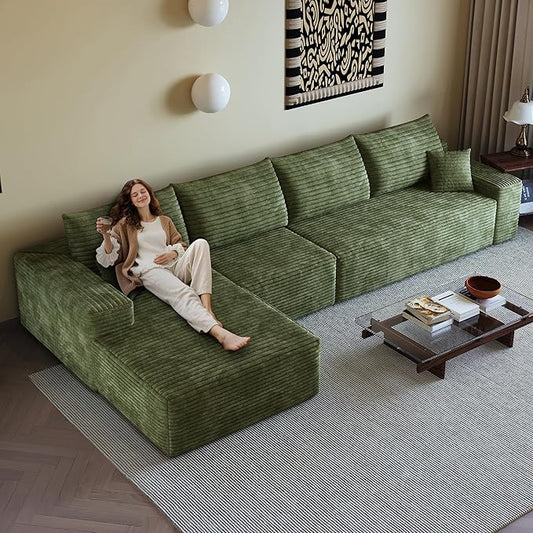136" Sectional Couches for Living Room Cloud Couch Sofa by AWarmHomeForYou