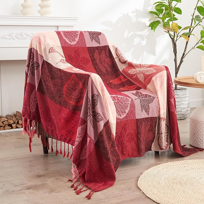 Bohemian Chenille Jacquard Tassel Throws - Image 2