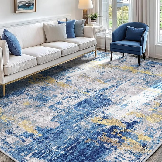 RELEANY Washable Area Rugs 5'x8' Non-Slip Modern Abstract Soft by RELEANY