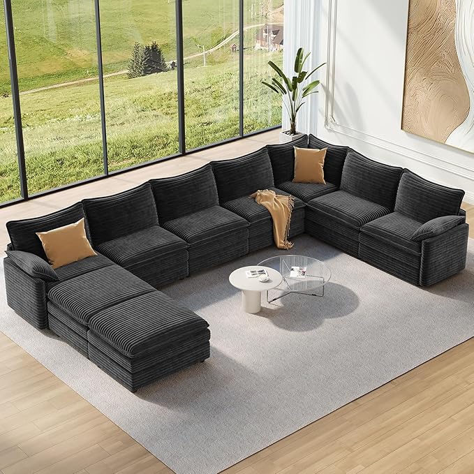 Vesgantti Large Modular Sectional Sofa, Big Comfy Cloud Couch by Vesgantti