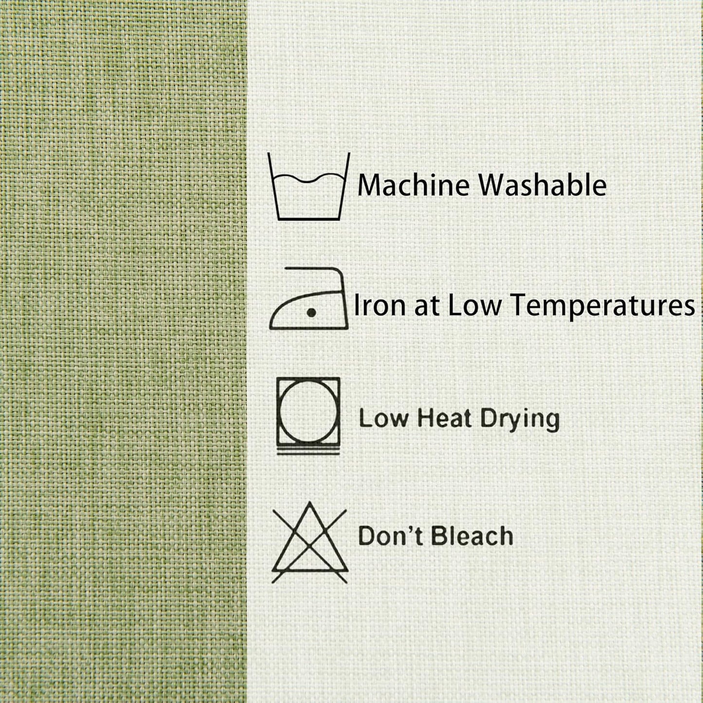 Hiasan Faux Linen Rectangle Tablecloth - Wrinkle and Stain Resistant Washable Table Cloth for Kitchen Dining Room Holiday Table Cover for Dinner, Green, 60 x 84 Inch