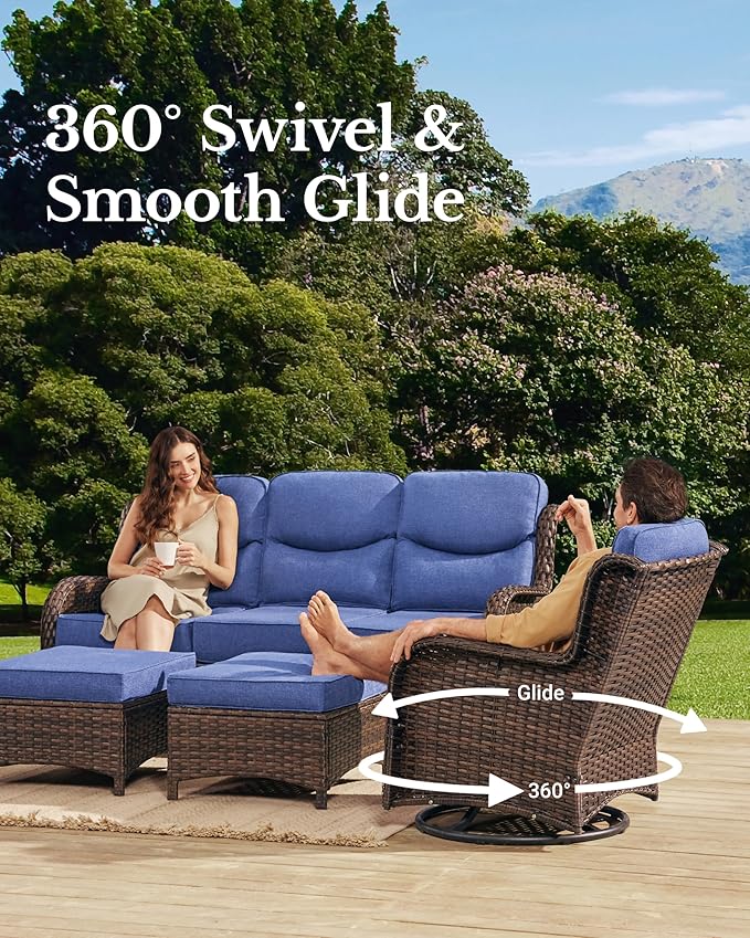 HILLGA Luxury High Back Patio Furniture Set - Image 3