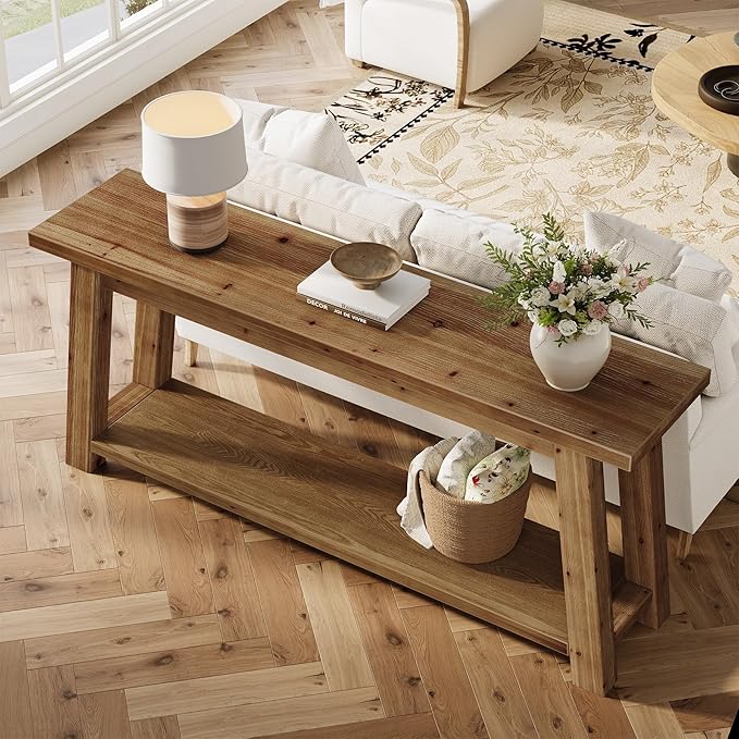 LITTLE TREE 70.9" Solid Wood Console Table - Image 6