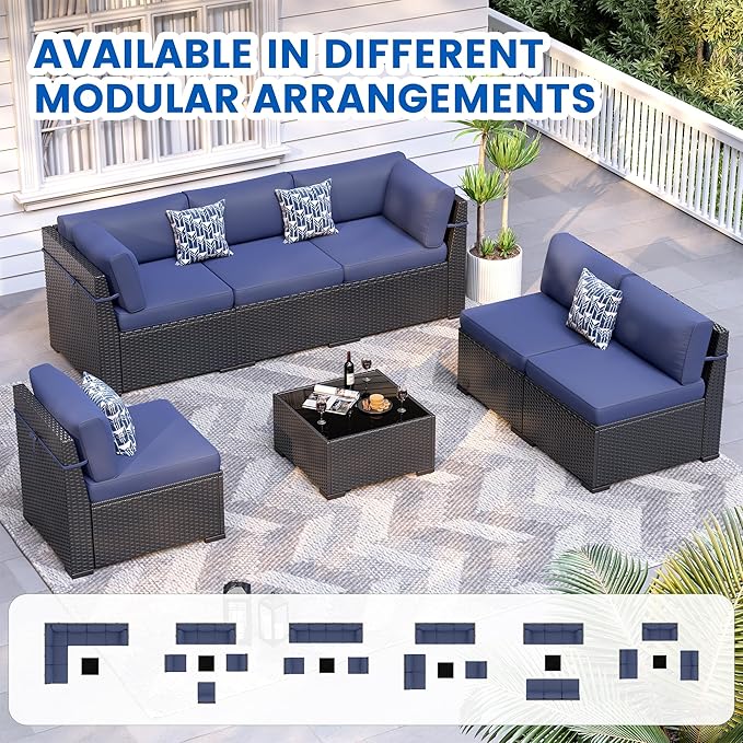 Patio Furniture Sets, 7-Piece Outdoor Patio Furniture - Image 7