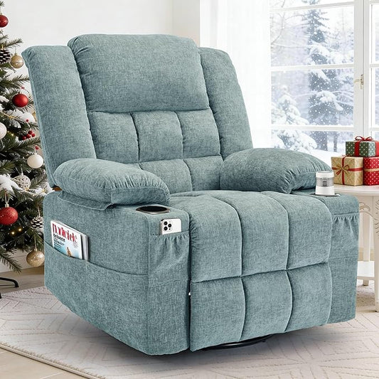 Korser Adult 360° Swivel Rocking Recliner, Nursery Rocking Chair by KORSER