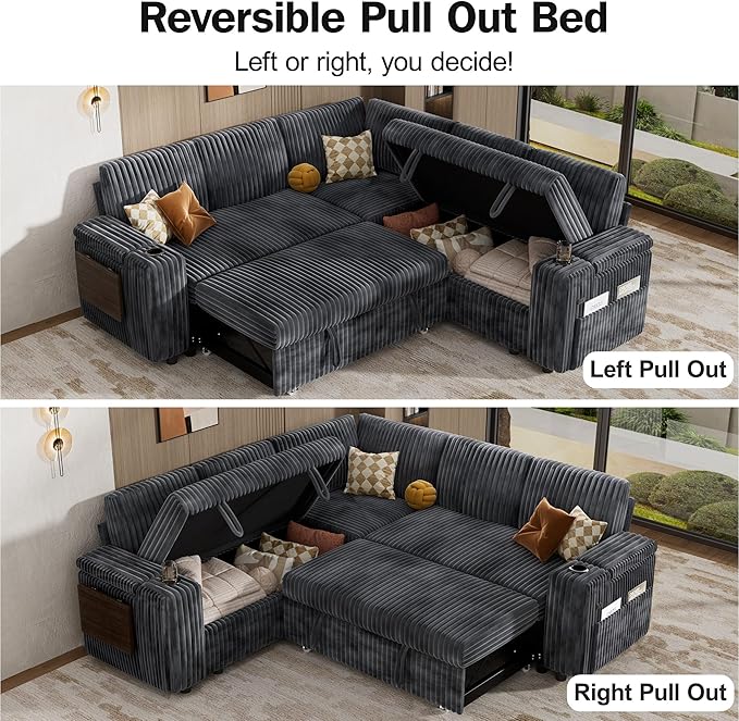 Vipbear 86" Modular Sectional Sleeper Sofa - Image 6
