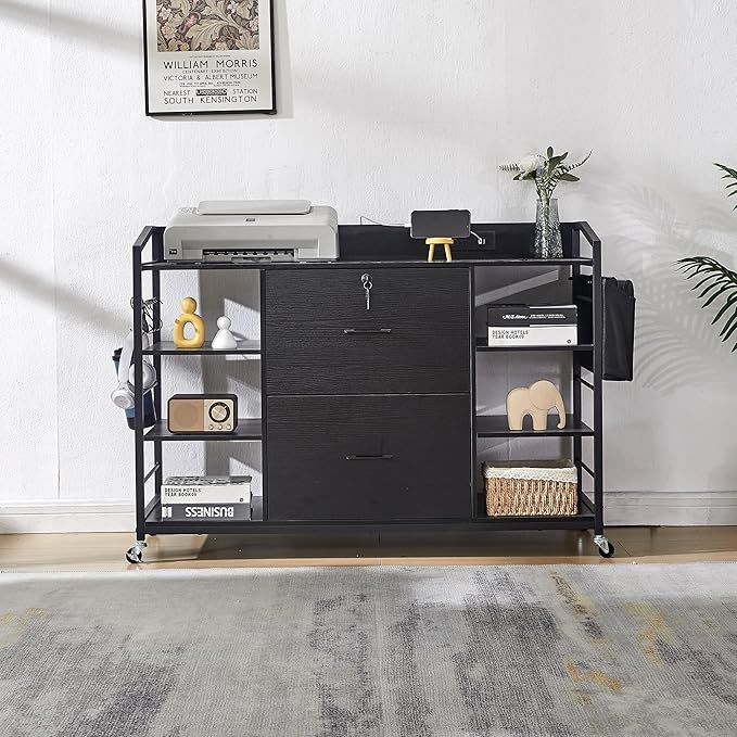 45" File Cabinet for Home Office, Mobile Office Storage Cabinet - Image 8