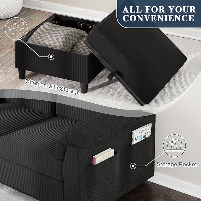 Sectional Sofa Couch for Living Room, L Shaped Couch - Image 4