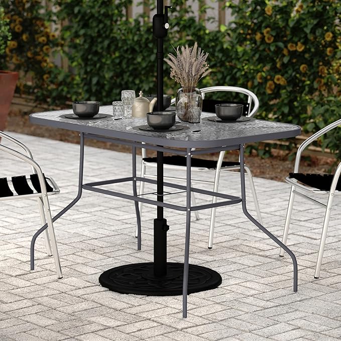 Flash Furniture Tory Rectangle Patio Table - Image 2