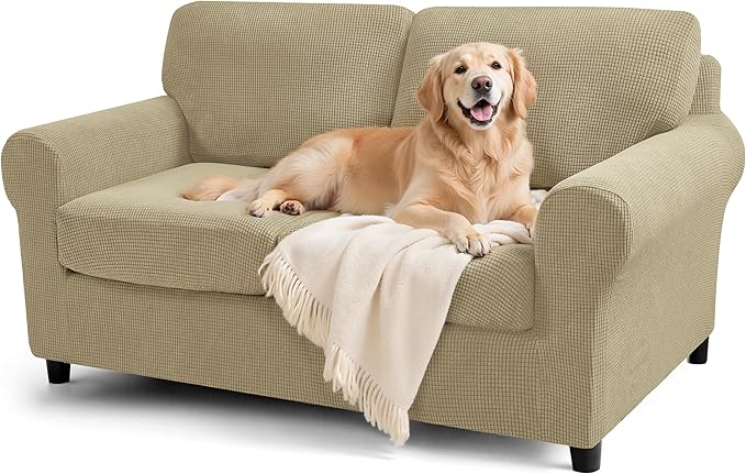 SUBRTEX 5 Pieces Stretch Sofa Slipcover Sets Couch Cover Sets Backrest Cushion by Subrtex