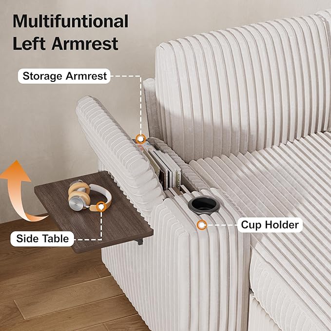 Vipbear 86" Modular Sectional Sleeper Sofa - Image 7