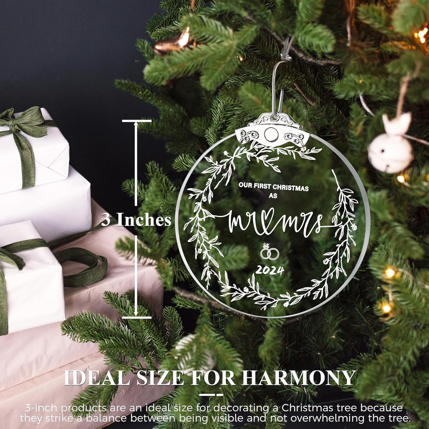 2024 Wedding Gifts: 1st Married Christmas Ornament, Bridal Shower & Newlywed Gifts