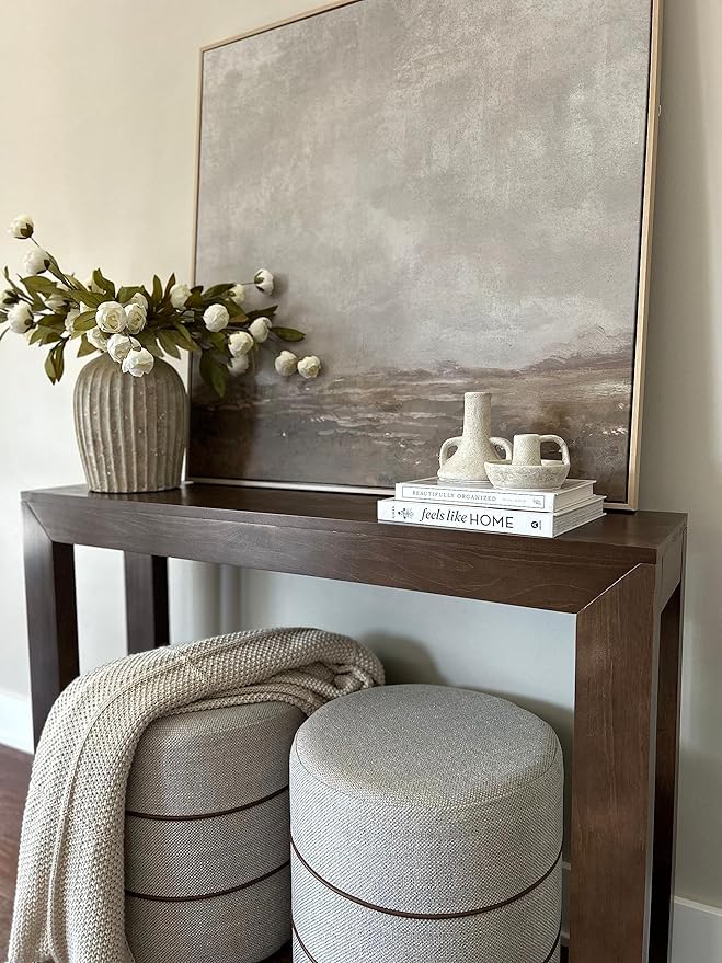 Plank+Beam Modern 46 Inch Console Table, Solid Pine Wood Entryway Table - Image 7