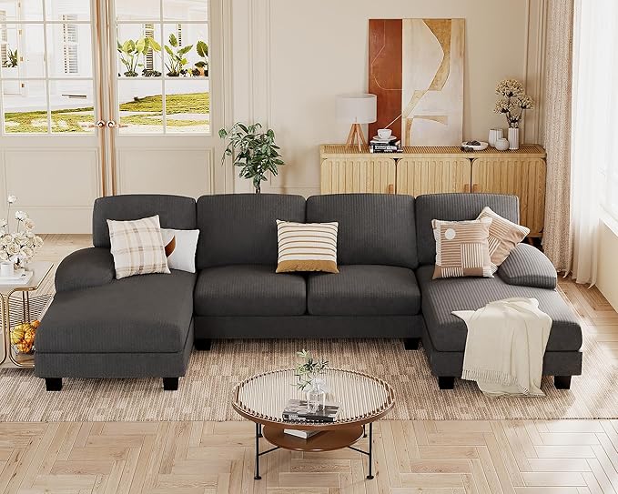 JUMMICO Sectional Couches for Living Room, U Shaped Couch by JUMMICO