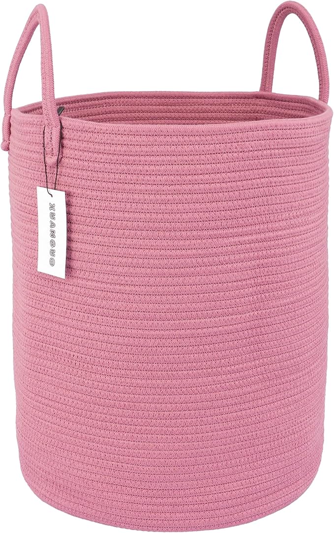 XUANGUO Cotton Rope Laundry Basket Hamper by XUANGUO