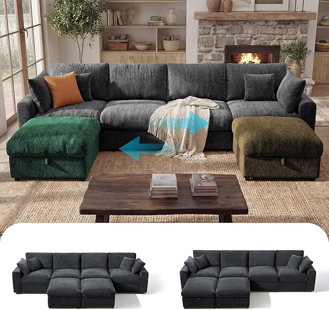 Ihanherry 141" Oversized Cloud Sectional Couches - Image 7