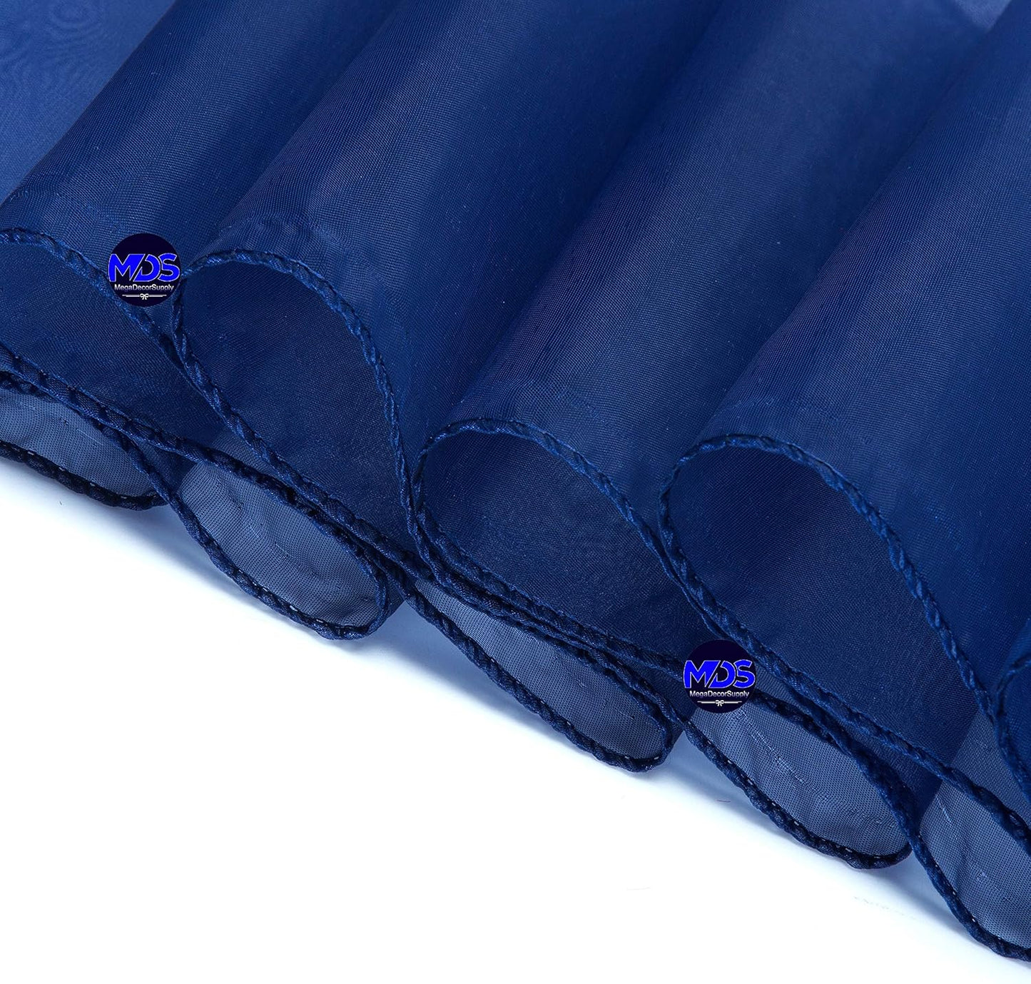 MDS Pack of 25 PCS Organza Chair Sashes Wider Dining Chair Bows Ribbon Tie Back for Wedding Party Birthday Bridal Shower Reception Event Banquet Home Chair Cover Decoration - Navy Blue