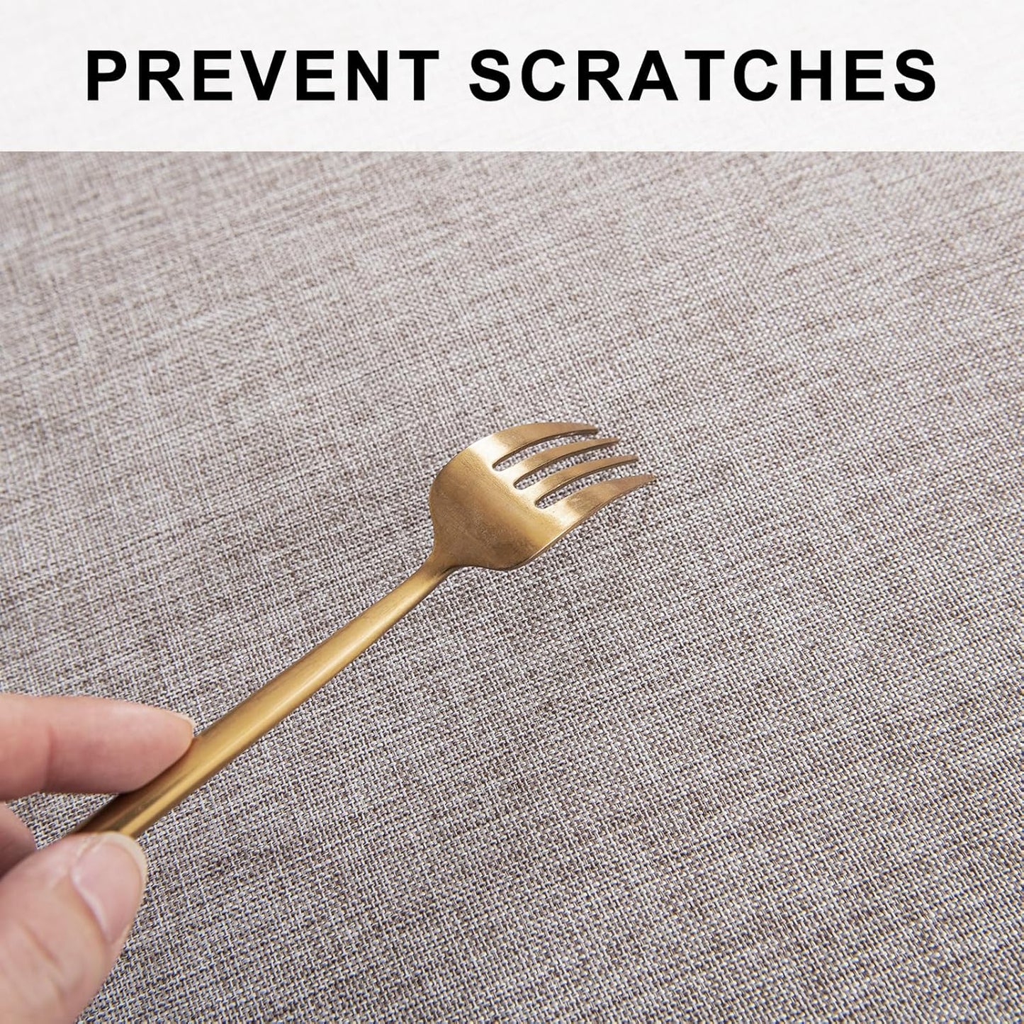 Hiasan Round Linen Table Cover 70 Inch - Wrinkle and Stain Resistant Washable Polyester Fabric Table Cloth for Dining Room Kitchen Party, Stone