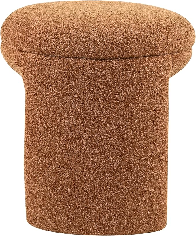 Furniture of America Rami Modern 18-inch Solid Wood Upholstered Ottoman - Image 5