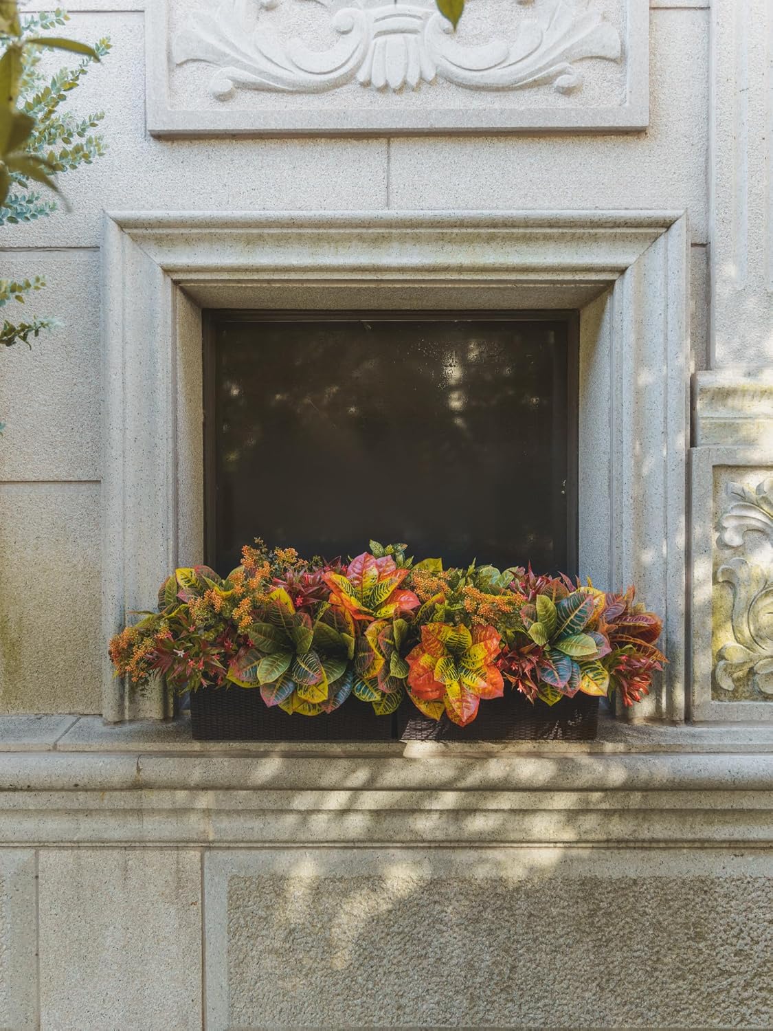 PARTY JOY 12 Bunches Artificial Fall Flowers, Fake Plants Outdoor, Fake Bushes UV Resistant Artificial Flowers Greenery Shrubs Faux Greenery for Outdoor Garden Patio Front Porch Yard Decor