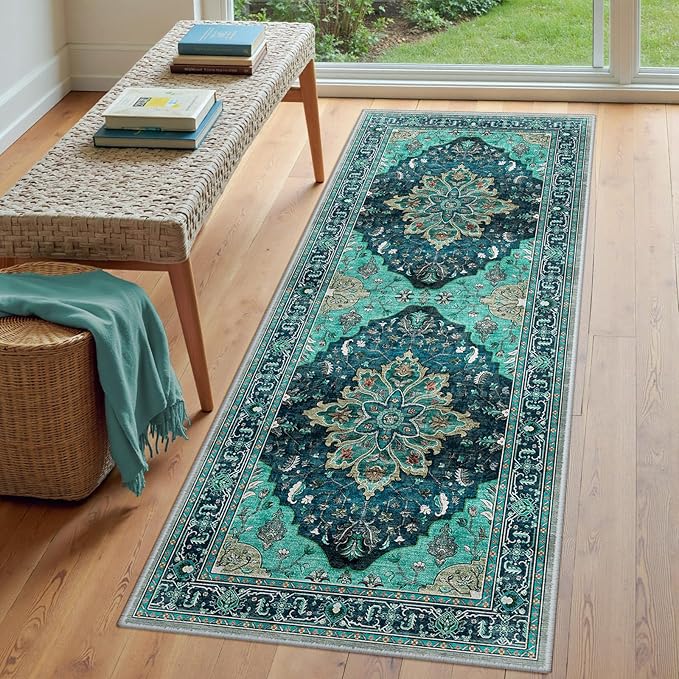 RELEANY Area Rugs 3'x6' Runner Rug Non Slip Washable - Image 3