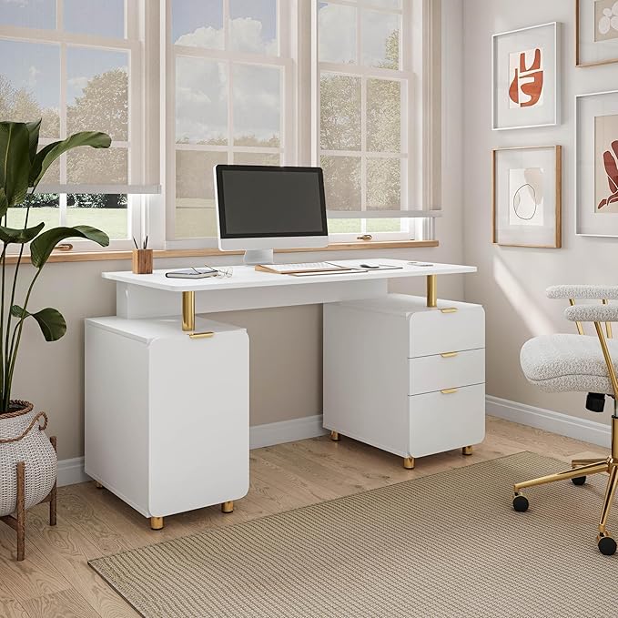 Elegant 57" W Executive Desk - Image 2