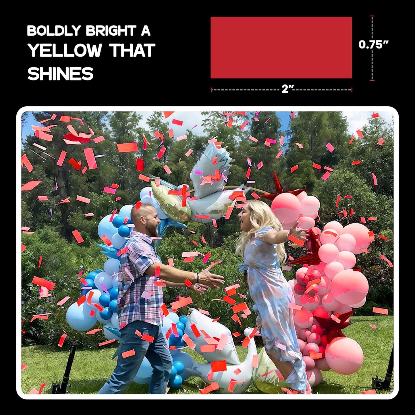 Ultimate Confetti, Red Biodegradable Confetti - Rectangular Tissue Paper Confetti for Cannon and Launcher use – Best for Gender Reveal, Live Parties, Concerts and Weddings - 20 lb, 320 oz