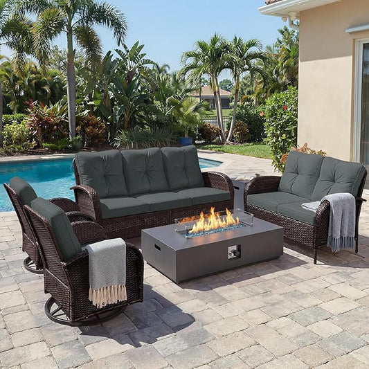 UPHA 8 Pieces Patio Furniture Set by UPHA
