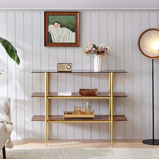 LumFurn Glass Console Table for Living Room, Foyer & Entryway, L41 x W14 x H31 - Image 3
