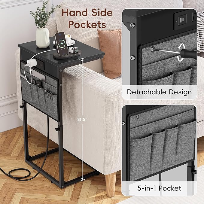 Vagusicc C-Shaped End Table Set of 2 - Image 6