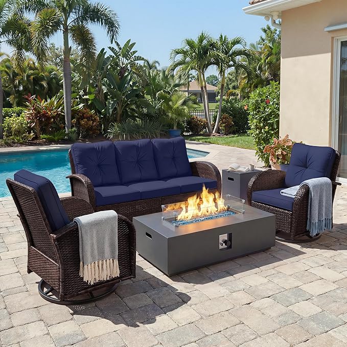 UPHA 7 Pieces Patio Furniture Set by UPHA