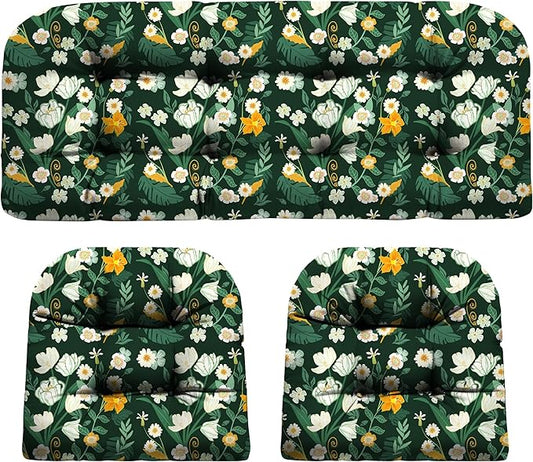 DANGHOOGY Wicker Chair Cushions, Waterproof Outdoor Loveseat Cushions by DANGHOOGYFurnitureCushions