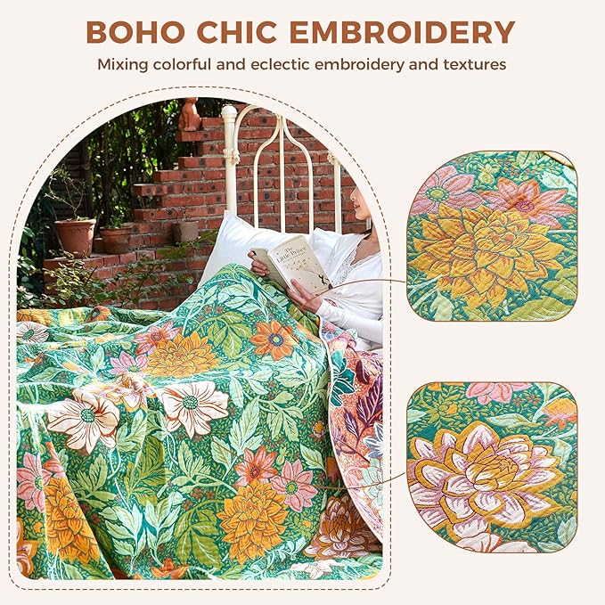 LUTBM Boho Throw Blanket for Couch Sofa Chair Summer Cotton Blankets for - Image 4
