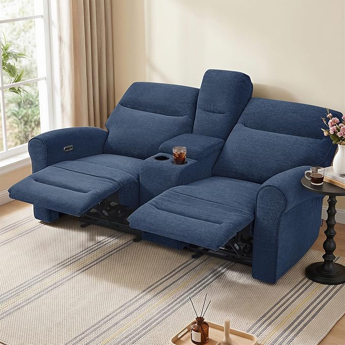 MCombo 78.3" Wall Hugger Power Loveseat Recliner Sofa - Image 6