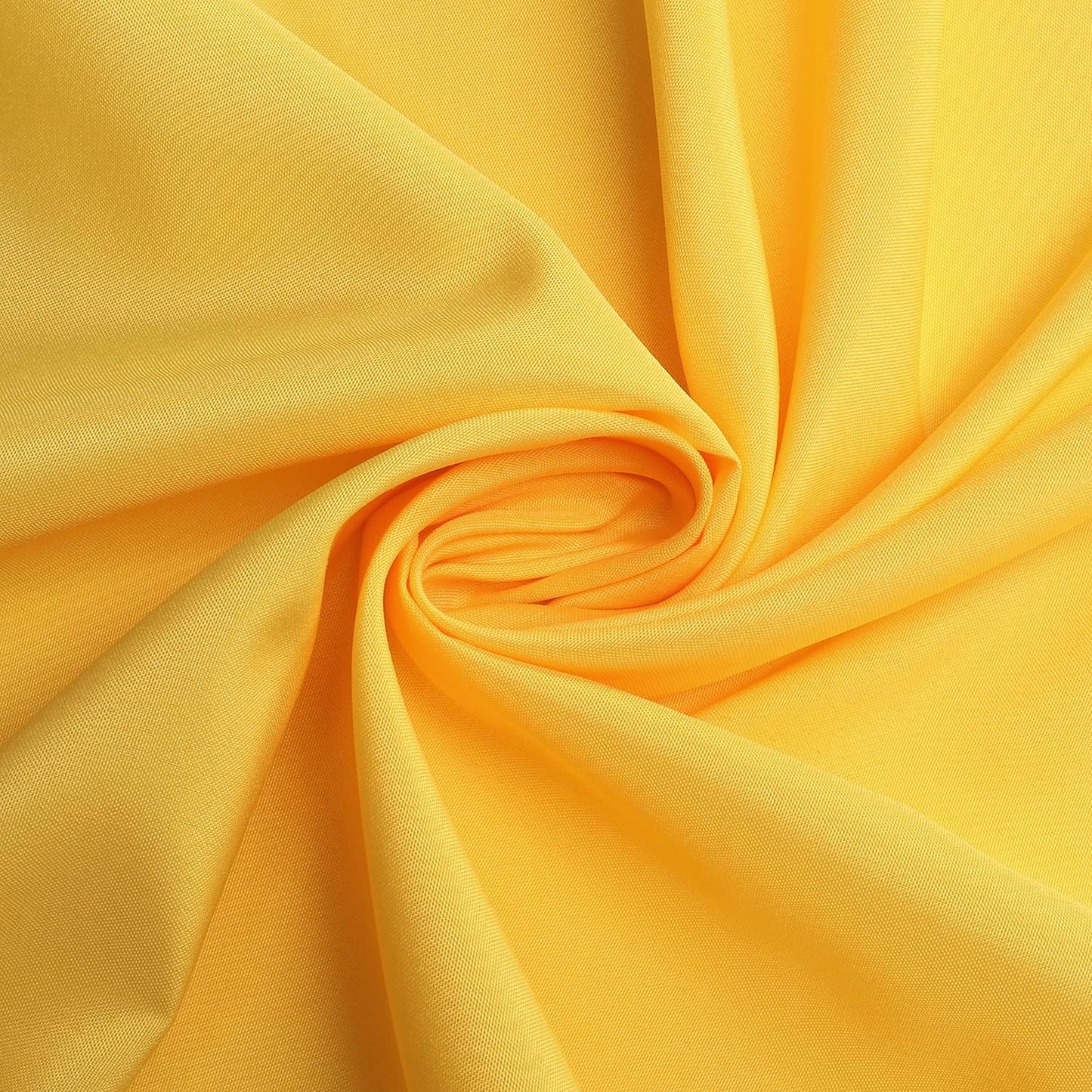 sancua Round Tablecloth - 70 Inch - Water Resistant Spill Proof Washable Polyester Table Cloth Decorative Fabric Table Cover for Dining Tables, Buffet Parties and Camping, Yellow