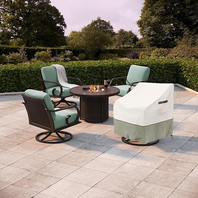 Outdoor Swivel Rocker Chair Cover 2 Pack, Patio Swivel Chair Covers - Image 6