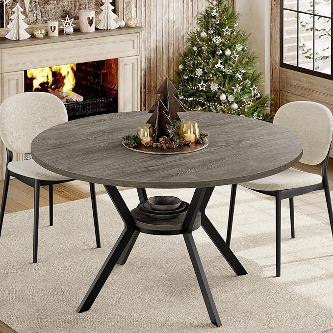 Round Dinner Table for 2-4, 42 Inch Kitchen & Dining Room Table - Image 9