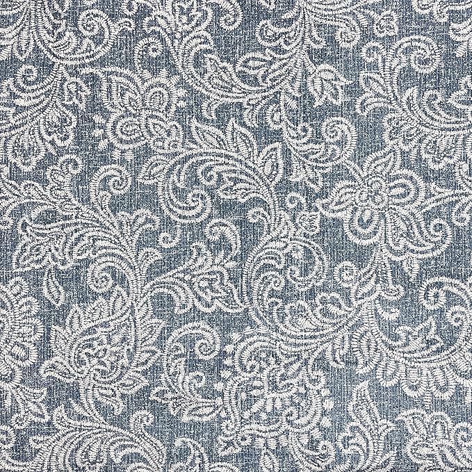 HomePop Classic Parsons Dining Chair -Denim Jacobean Print - Image 9