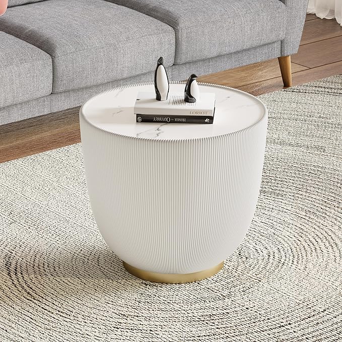 SSLine Bowl-Shape Small Coffee Table Modern Sintered Stone Top Coffee Table in - Image 3