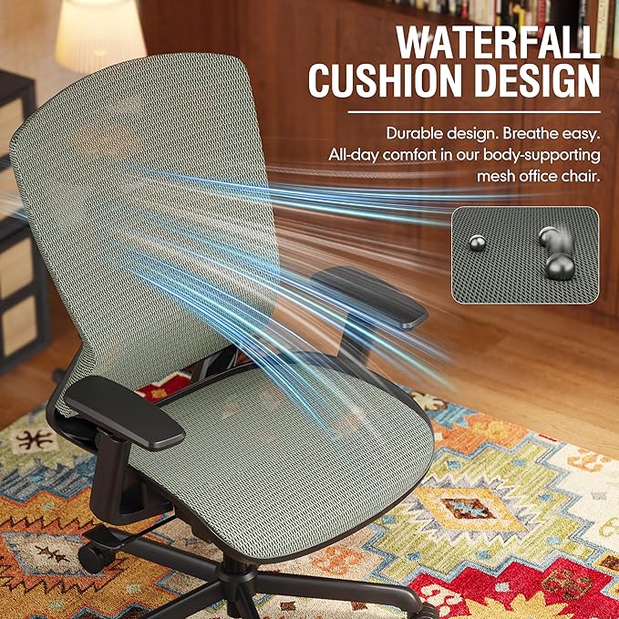 ELABEST Mesh Office Chair, Ergonomic Computer Desk Chair, Sturdy Task Chair- - Image 10