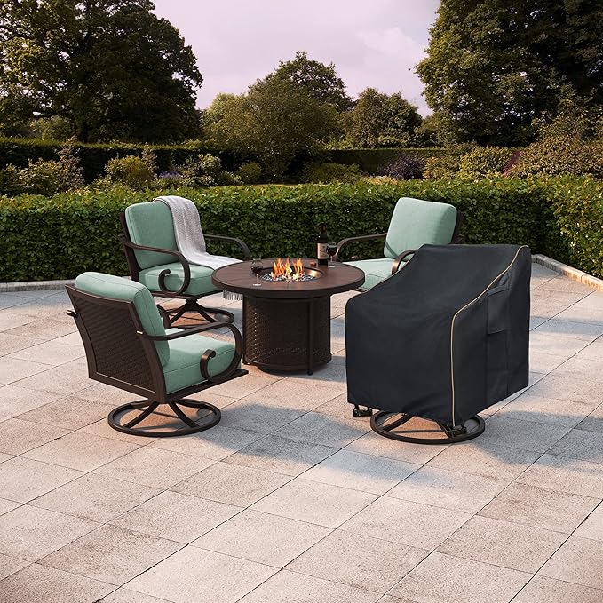 Outdoor Swivel Lounge Chair Cover 2 Pack, 35 W x 37 D x 38.5 H inches, 100% - Image 7