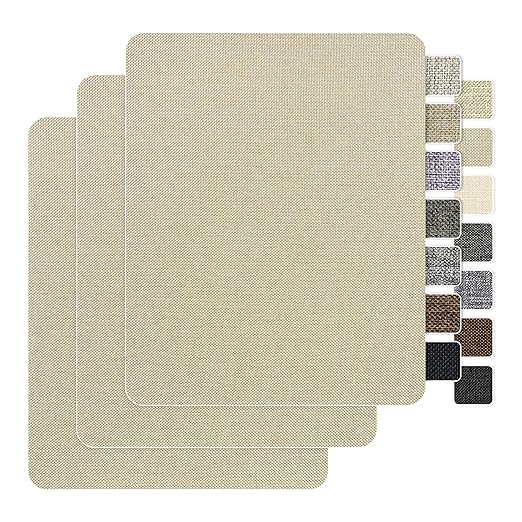 BESEZX Linen Fabric Repair Patch，3 PCS 9 * 11 Inch Self-Adhesive Couch Fabric by Besezx