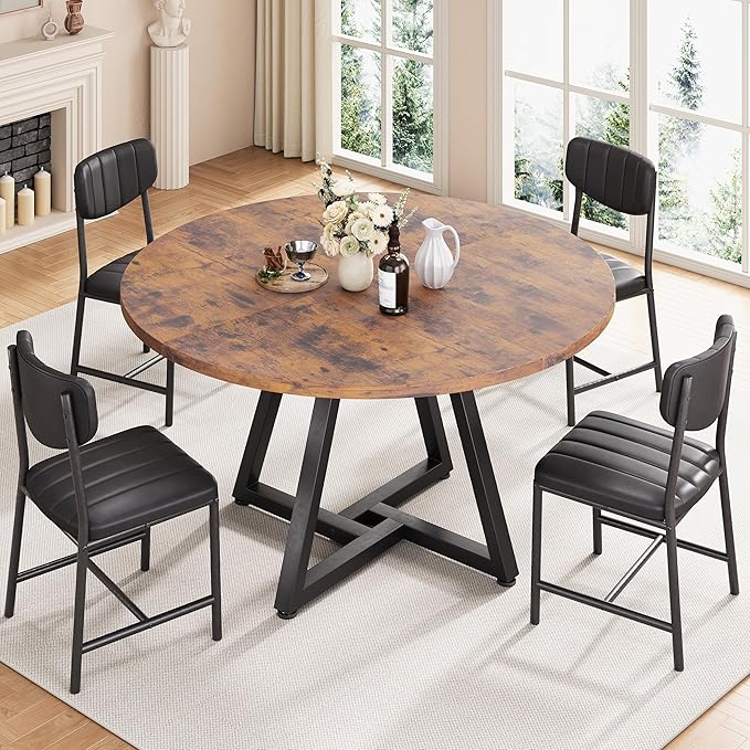 Jocoevol 51“ Round Kitchen Dining Room Table - Image 4