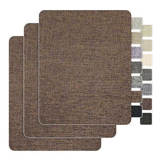 BESEZX Linen Fabric Repair Patch，3 PCS 9 * 11 Inch Self-Adhesive Couch Fabric by Besezx