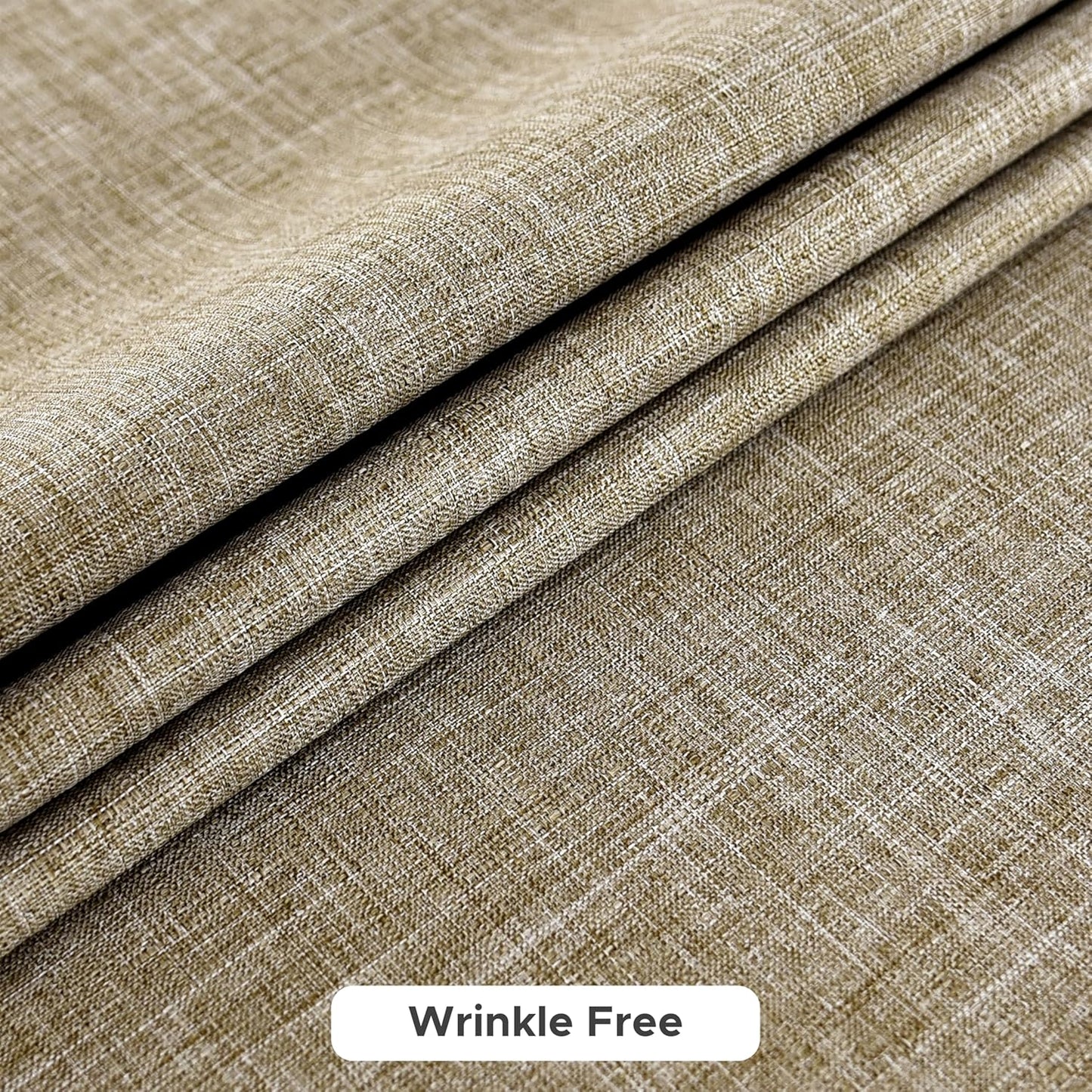 Fitable Faux Linen Tablecloths for Rectangle Tables: Water & Stain Resistant Farmhouse Table Cloth, Washable Burlap Textured Table Covers for Kitchen Dining Party(2 Pack, 60x84 Inch, Khaki)