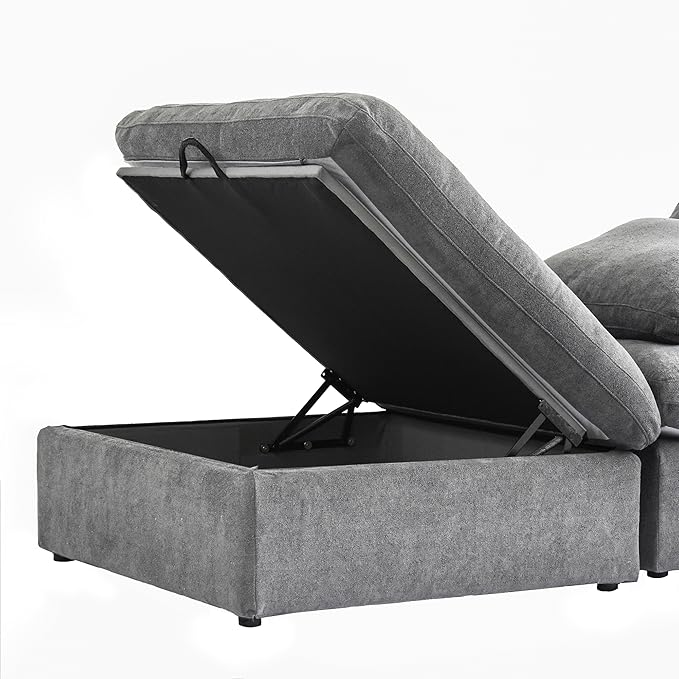 Cloud Modular Sectional Sofa Couch, 160.6" U Shaped Convertible Couches - Image 7