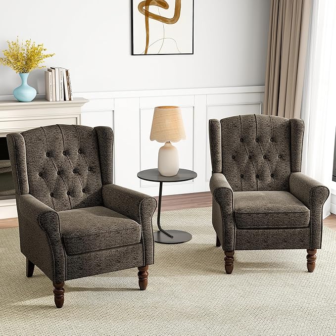Pia Ricco High Back Floral Accent Chair - Image 6