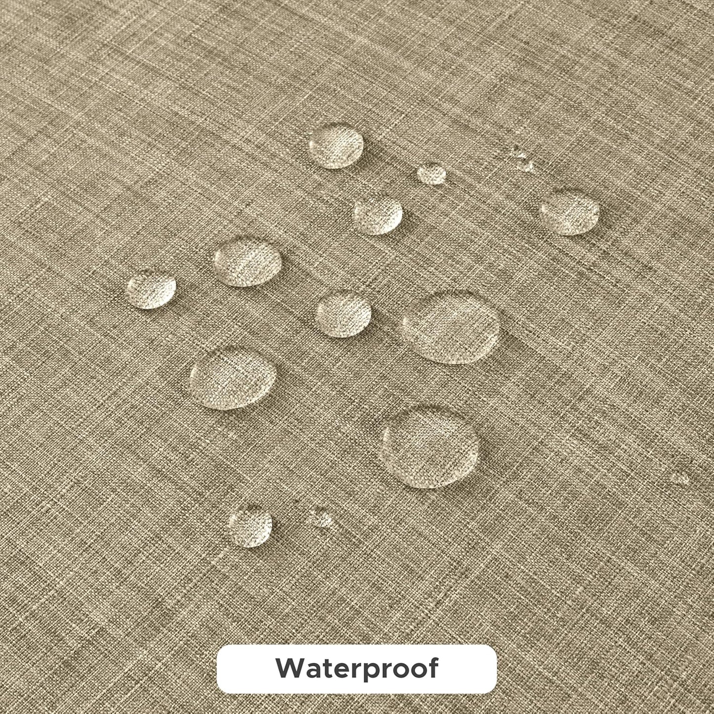 Fitable Faux Linen Tablecloths for Rectangle Tables: Water & Stain Resistant Farmhouse Table Cloth, Washable Burlap Textured Table Covers for Kitchen Dining Party(2 Pack, 52x70 Inch, Khaki)